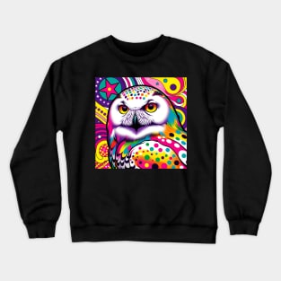 Snowy Owl Pop Art - Mystical Avian Fashion Statement Crewneck Sweatshirt